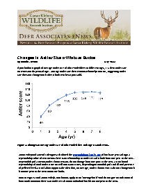 Deer eNews - Changes in Antler Size of Mature Bucks