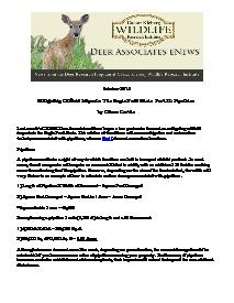 Deer eNews - Mitigating Oilfield Impacts: The Eagle Ford Shale Deer eNews - Mitigating Oilfield Impacts: The Eagle Ford Shale