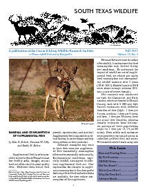 South Texas Wildlife Newsletter - Fall 2015