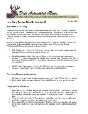 Deer eNews - How Many Feeder Sites Do You Need? Deer eNews - How Many Feeder Sites Do You Need?