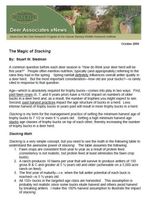 Deer eNews - The Magic of Stacking