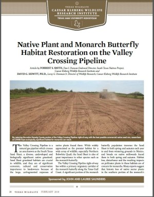 Native Plant and Monarch Butterfly Habitat Restoration on the Valley Crossing Pipeline Native Plant and Monarch Butterfly Habitat Restoration on the Valley Crossing Pipeline
