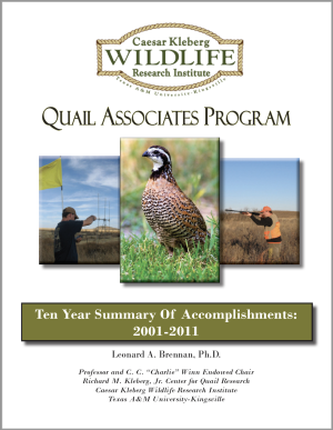 Quail Associates Program - Ten Year Summary of Accomplishments 2001-2011