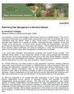 Deer eNews - Rethinking Deer Management in Semiarid Habitats
